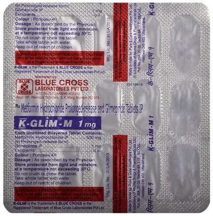 k glim m 1mg tablet 15's